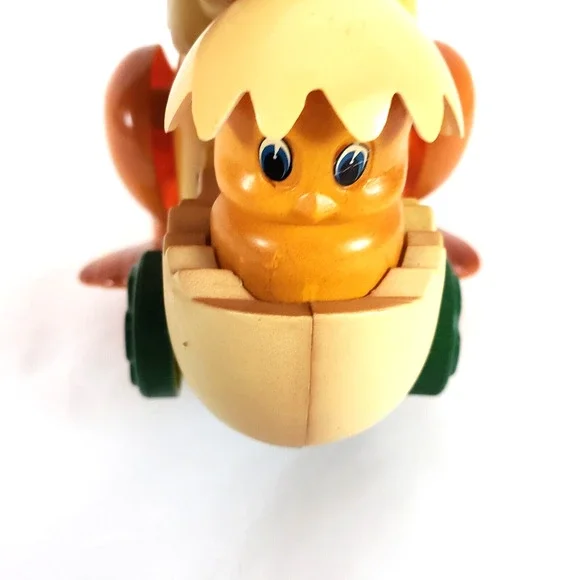Vintage Russ Chick and Rooster Toy Musical Bobbing "Its a Small World" Battery
